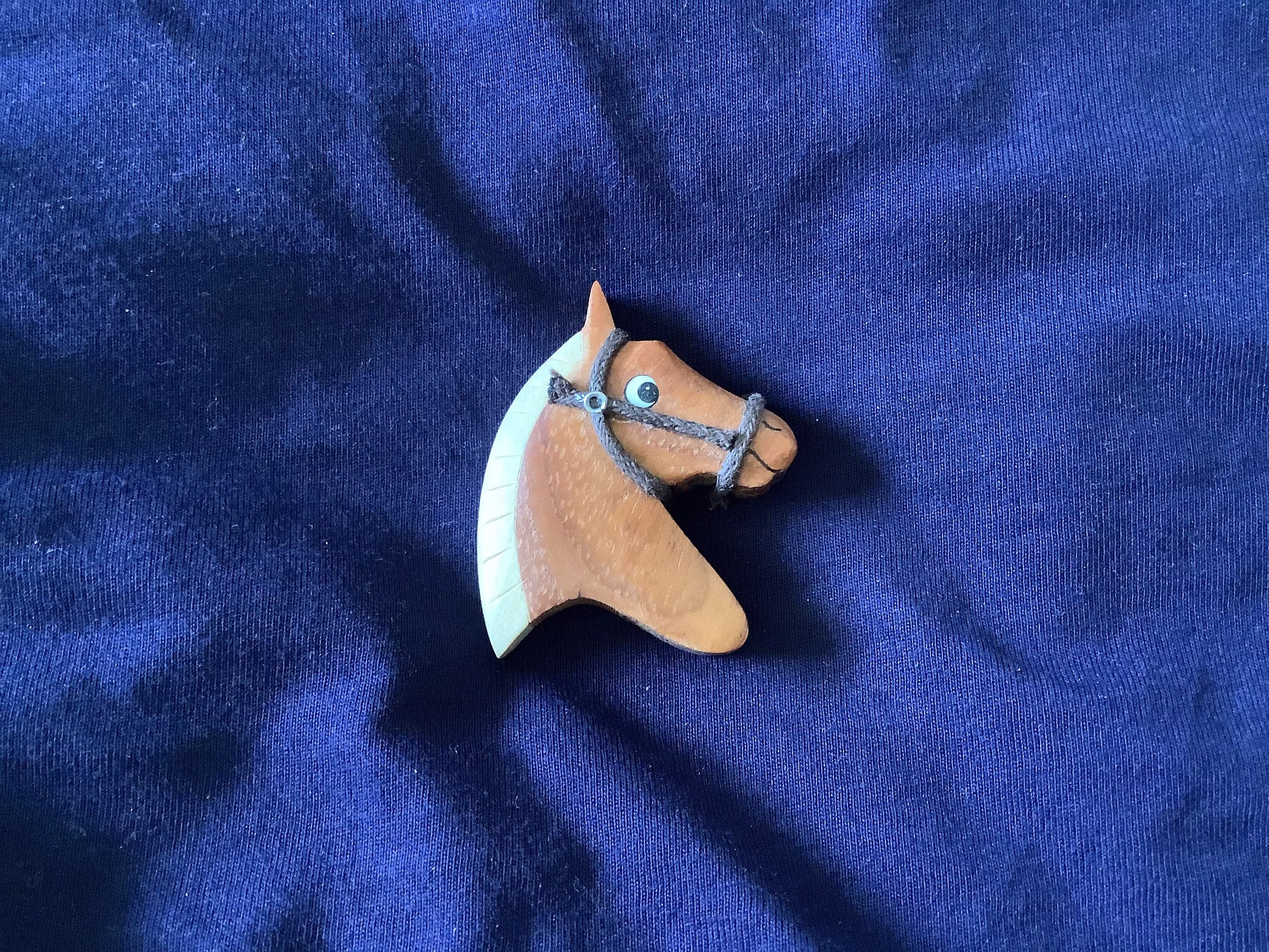 Chunky Horse Head Wooden Fridge Magnet