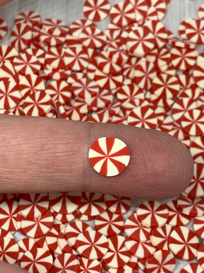Medium 10mm Peppermints, Polymer Candy, Fake Jumbo Peppermints