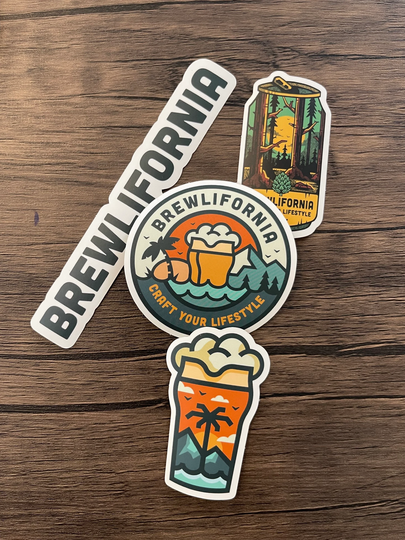 Brewlifornia Sticker Pack/Beer Stickers Craft Beer