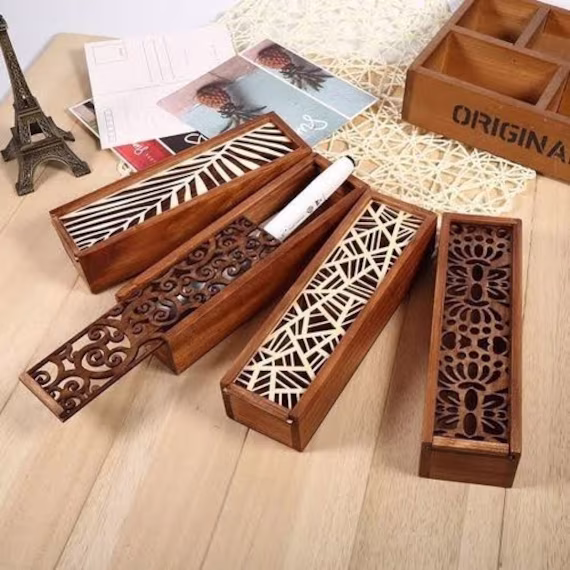 Wooden Wine Bottle Holder/Carrying Case - Luxury Gift Box For Wine, Champagne Or Whisky Father's Day