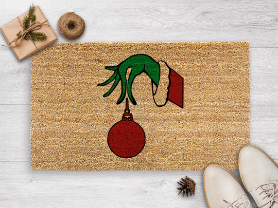The Grinch - Festive Ball Door Mat Custom Coir Perfect Christmas Gifts Personalized Welcome Doormat Film & Tv Fandoms