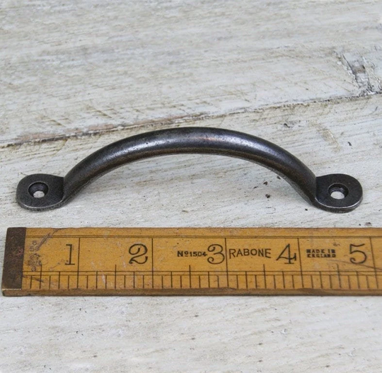 Iron Bow 120mm Cast Iron Door Pull Handle Rustic Industrial Drawer Knob Pack Of 1 Or 10
