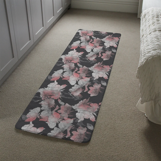 Louviere Imprints of Wild Rose Designer Shaggy Pink/Black/Cream Rug