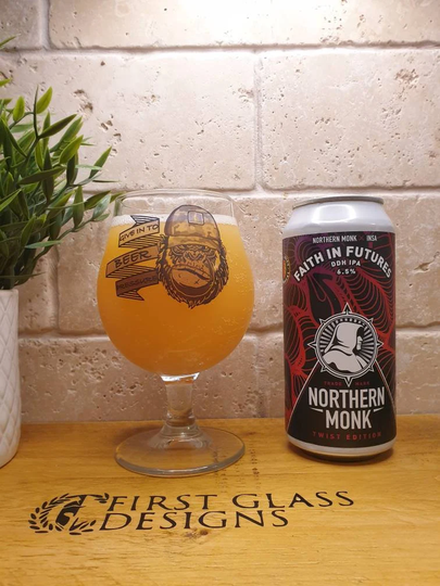 Craft Beer Glass, Ipa, Globe, Gorilla, Christmas Gift Idea, For Him, Her, Birthday Personalised, Wedding