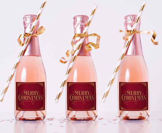 Mini Wine Bottle Labels, Small Stocking Filler, Secret Santa Gift For Women, Men, Stuffer