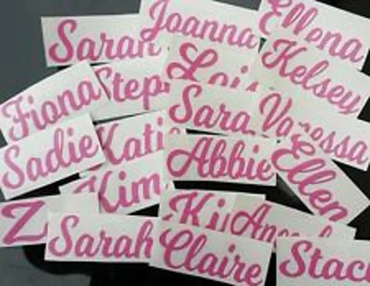 Personalised Vinyl Sticker Name Label For Birthday Party/Loot Bag Girls Boys Toy Decal Car Wall Laptop Bumper Decal