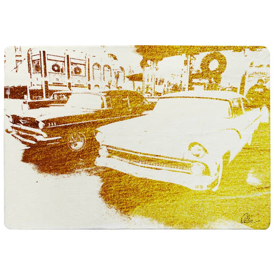 Danton Cool Cars Designer Shaggy Gold/Ivory Rug