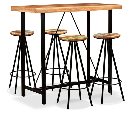 Admiral 5 Piece Dining Set with 4 Chairs
