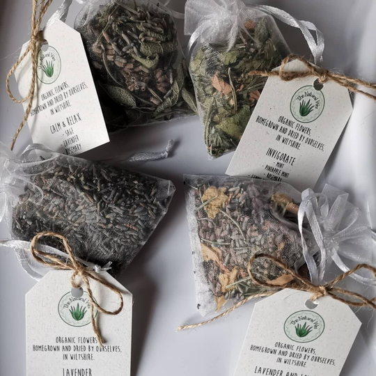 Natural, Organic, Homegrown Potpourri Bags. Lavender, Rosemary, Sage, Geranium, Rose, Calendula, Mint. Dried Flowers/Wedding Favours