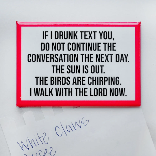 If I Drunk Text You... Magnet