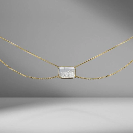 Beautifully Studded 1.20 Ct Baguette Cut Necklace | Lab-Grown Diamond Labstone