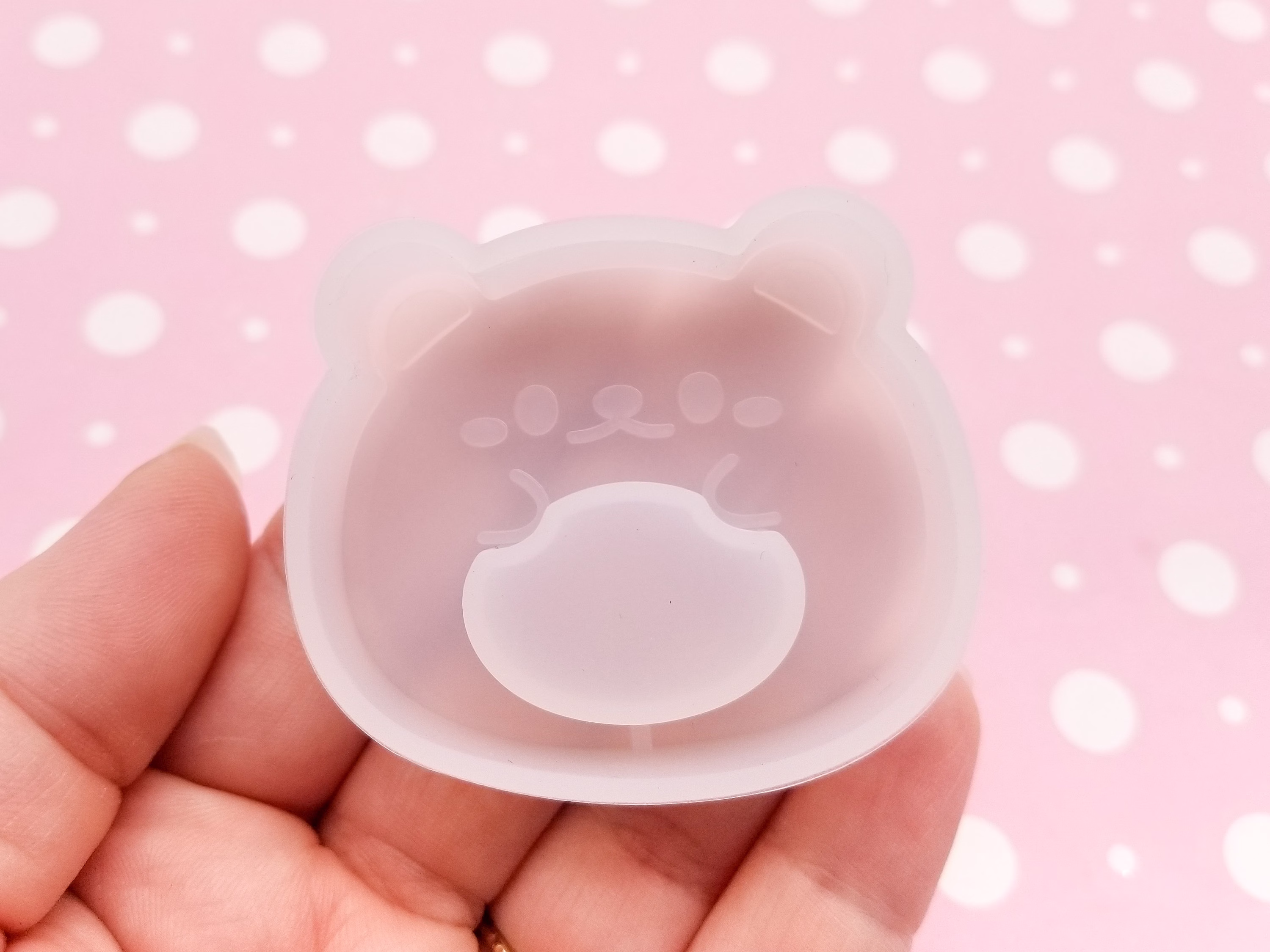 48x42mm Bear Shaker Mold For Cabochons, 1 Part Silicone Mold, Clay, Resin Etc, Kawaii Q134A
