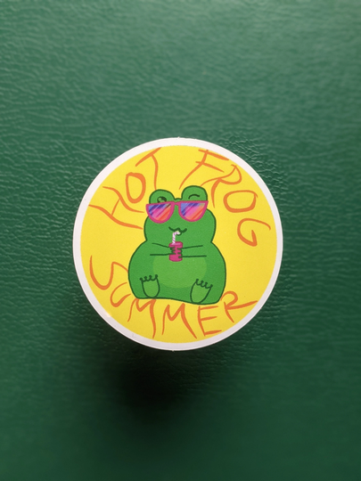 Hot Frog Summer Sticker