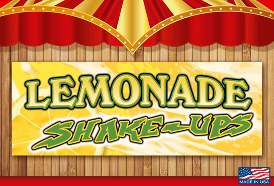 Lemonade Shake-Ups - Concession Stand Banner | Multiple Sizes Available