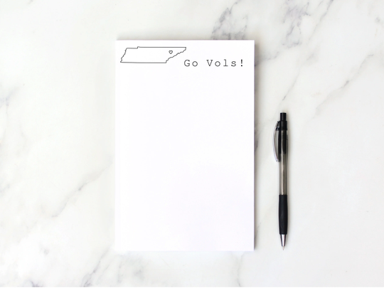 Tennessee Notepad, Universtiy Of Gift, Graduation Collegiate Notepad, Knoxville, Go Vols, Tennessee Volunteers