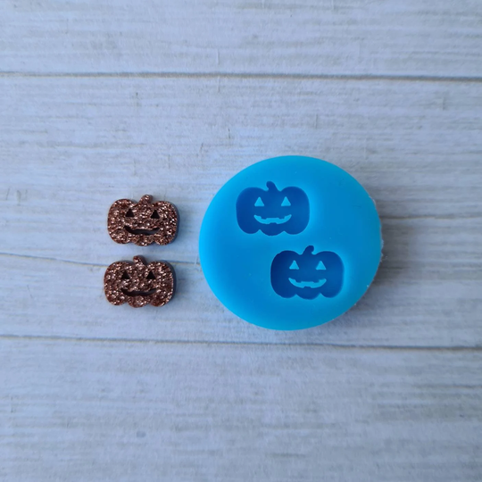 Resin Silicone Mold, 12mm Pumpkin Stud Earrings Mould, Flexible Polymer Clay Supplies, Resin Supplies