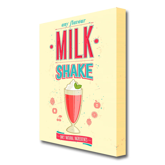 Milk Shake Kitchen - Wrapped Canvas Advertisement Print