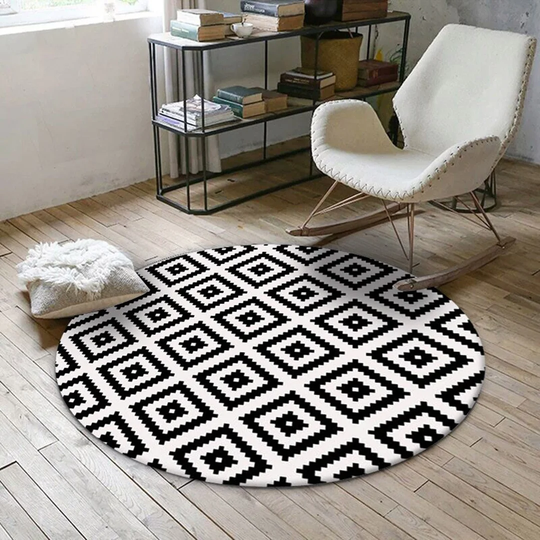 Gov Flatweave White/Black Rug