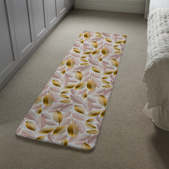 Madewell Rose and Autumn Designer Shaggy Pink/Yellow/White Rug