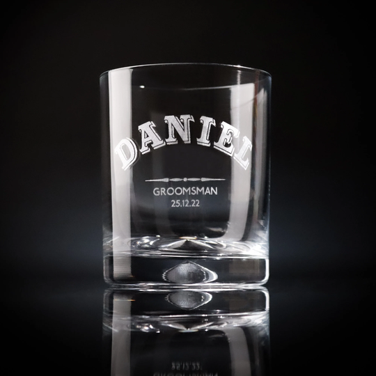 Best Man Proposal Gift Ideas Or Groomsmen, Usher Momento Personalised Heavy Glass Tumbler For Whiskey Etc