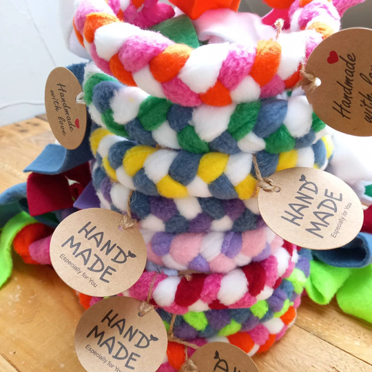 Dog Tugs/Soft Puppy Toys Small Plaited