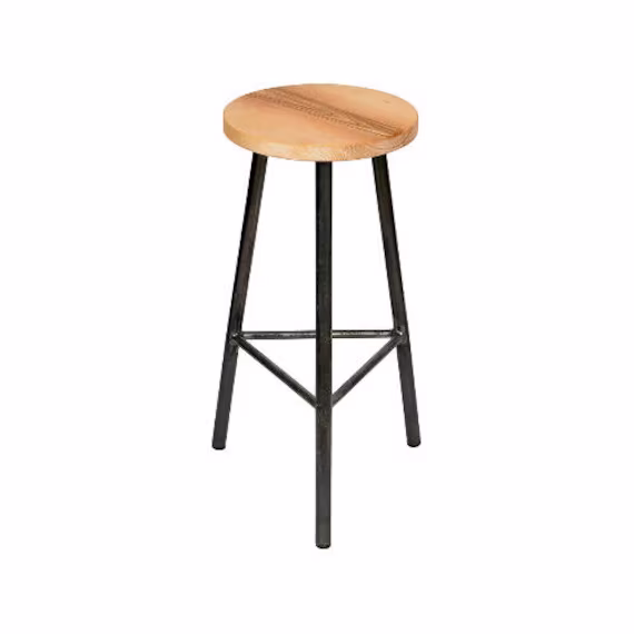 Trippie Ashdown - Three Legged Bar Stool With Ash Seat