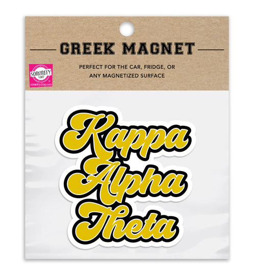 Kappa Alpha Theta Retro Sorority Car Magnet Set Of 2 Removable No Residue All Weather Magnets
