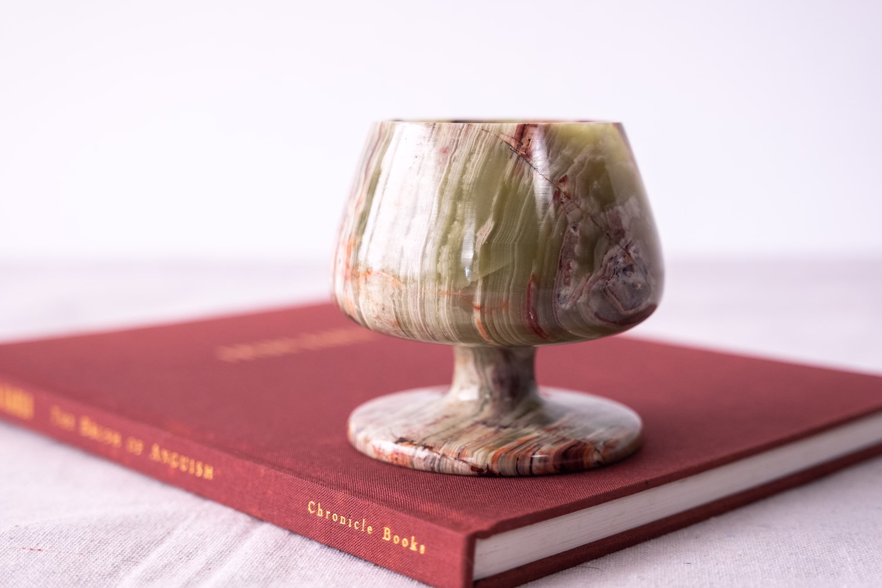 Vintage Green Onyx Marble Wine Glass | Chalice, Goblet, Liquor, Wet Bar, Agate, Rustic, Home Decor Antique Natural Stone Drinking