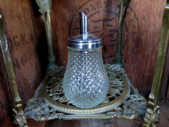 Glass Sugar Shaker, Vintage Sifter, Afternoon Tea, Dispenser, Diner Decor, 1980S Shaker