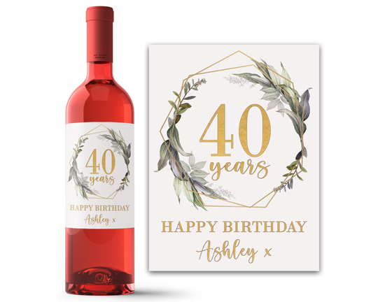 40Th Birthday Gifts For Women - Custom Wine Labels Party Ideas Decoration