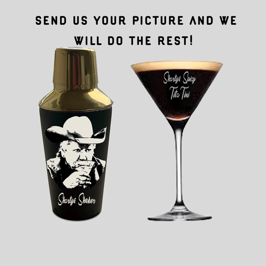Custom Engraved Photo On A Cocktail Shaker Set