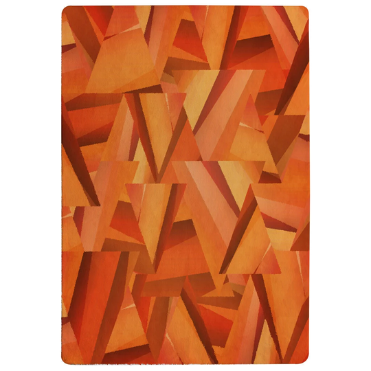 Morton Triangle Shaggy Orange Rug