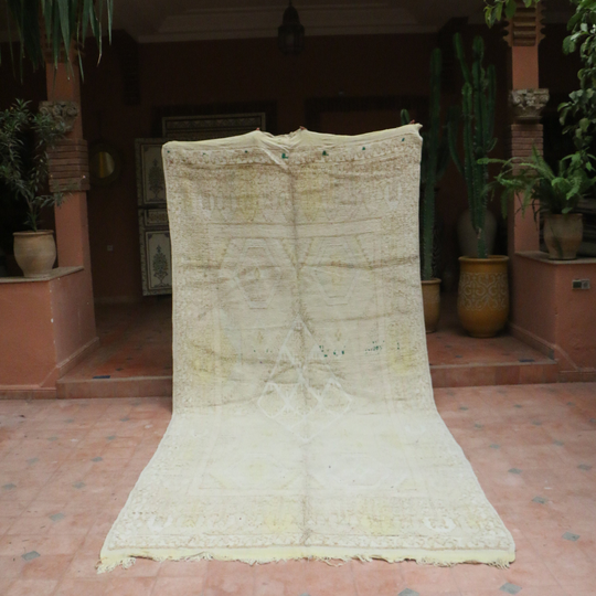 Boujad Moroccan Rug, Berber 6x14 Feet Beige Rug