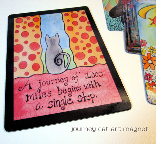 Art Magnet Journey Cat 3.5" X 5