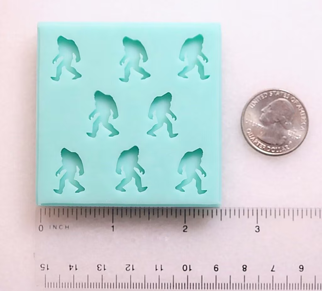 Bigfoot Stud Mold, Big Foot Shiny Earring Sasquatch Jewelry Earrings Mold
