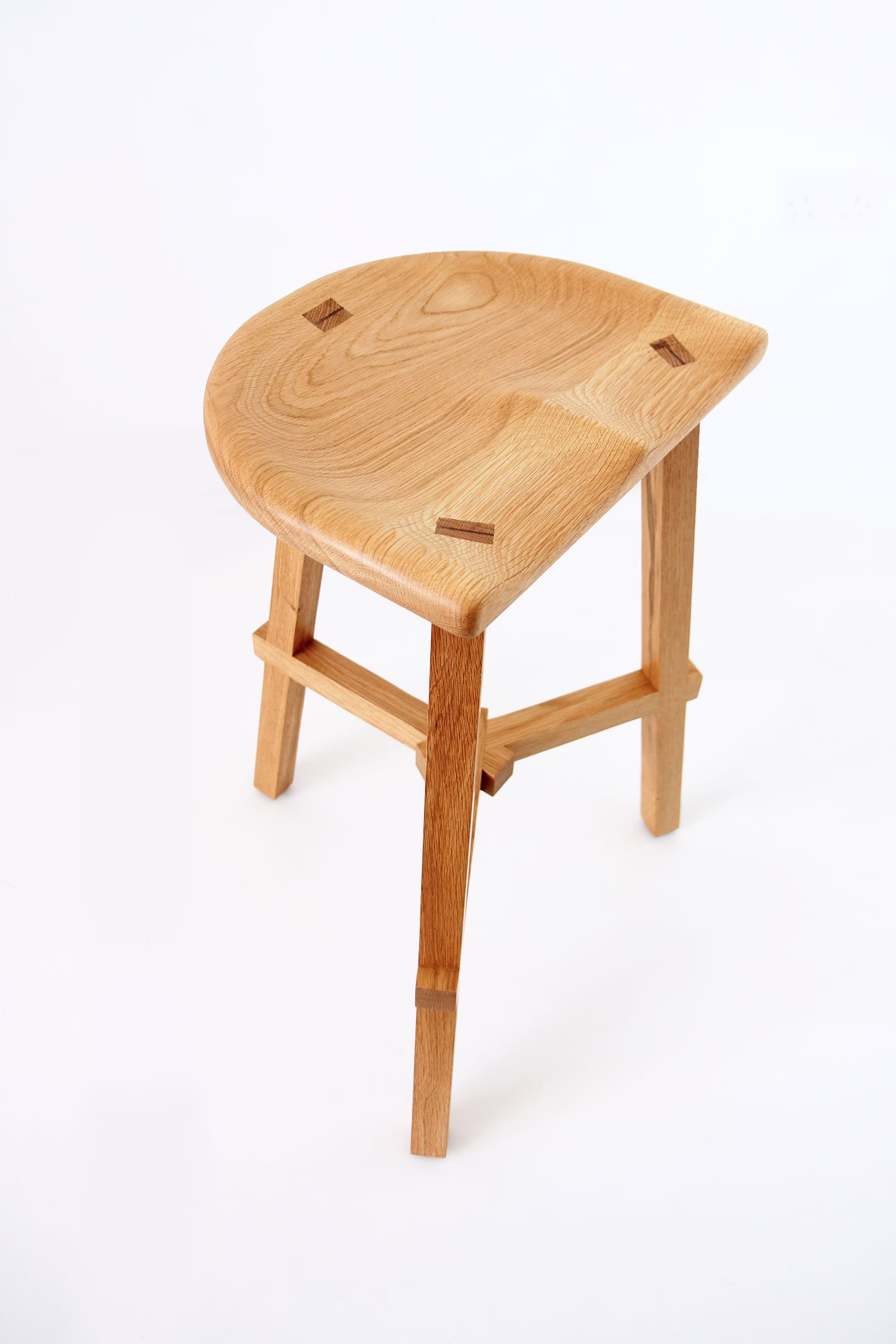 Kitchen Counter Stool For Island, Tall Backless Solid Wood Bar Stools {Shown in Oak & Walnut Details}