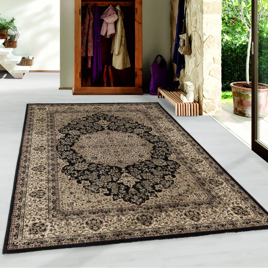 Angelos Flatweave Black/Brown Rug