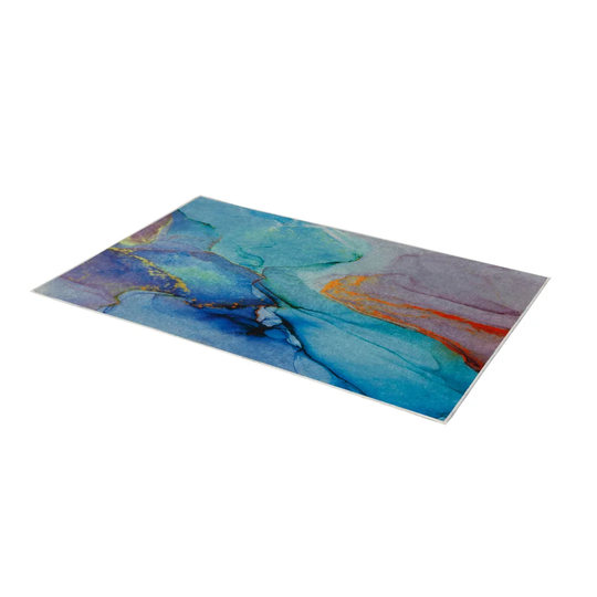 Karamo Flatweave Blue/Purple/Orange Rug