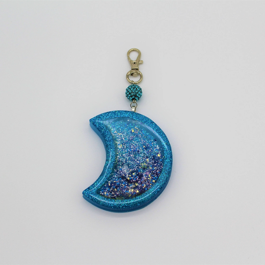 Glow in The Dark Moon Shaker Keychain