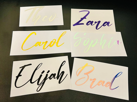 Name Vinyl Decals, Custom Word Sticker, Wedding Favour, Bridal Shower, Hen Party, Bachelorette Decor, Baby Shower, Phone Decal