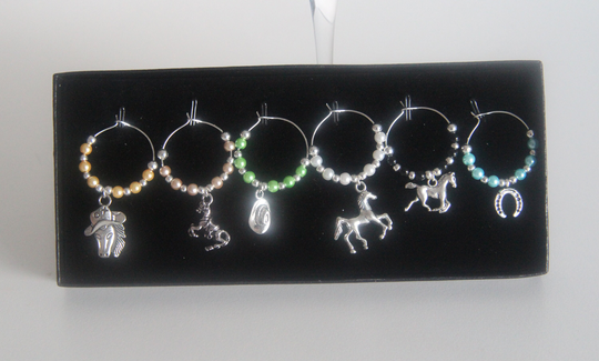 Western Themed Wine Glass Charms