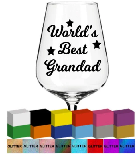 World's Best Personalised Grandad, Papa, Dad, Pops, Uncle, Grandfather Glass/Decal Sticker/ Graphic
