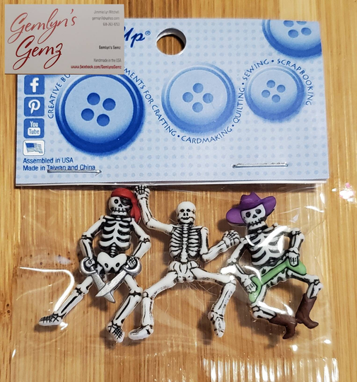 Bone-Ified Skeletons Button/Embellishments