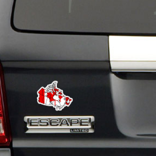 Canada Mapag™Magnetic Map & Flag Decal | Canada Wide Free Shipping