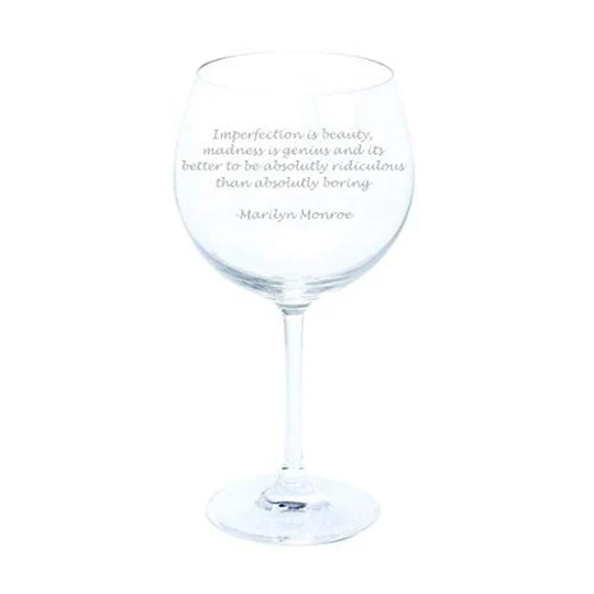 Dartington Crystal Marilyn Monroe Gin & Tonic Quote Wine Bar & Copa Glass