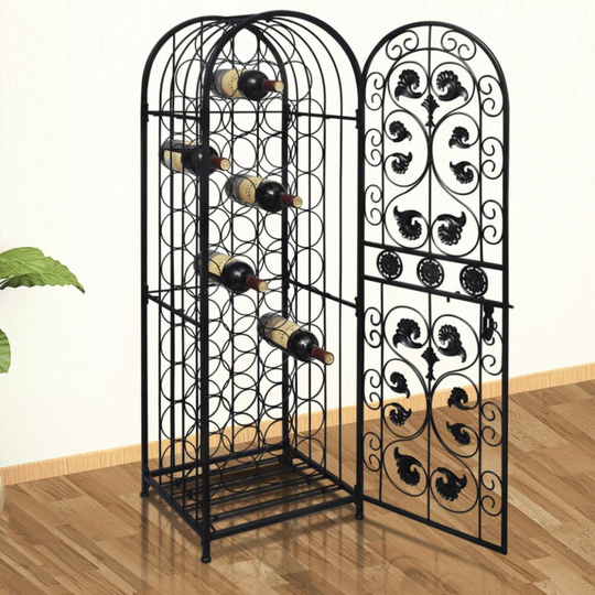 Metal Wine Cabinet Rack Wine Stand for 45 Bottles