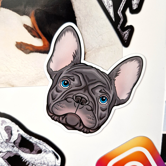 French Bulldog Fridge Magnet Grey/Lilac Frenchie