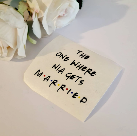 Friends Style Names & Phrases For Glasses, Mugs. Vinyl Writing