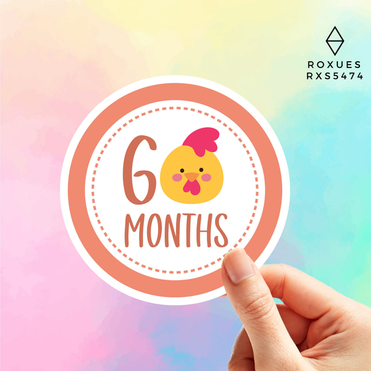 Six Month Sticker, Mother Baby Cute Mom, Complies Month, Birthday, Water Bottle, Laptop Macbook, Vinyl