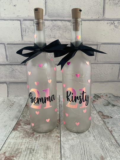 Light Up Bottle Birthday, Personalised Lights, Gifts For Friends Women, Lighted Bottles, Friends Birthday Gift, Present